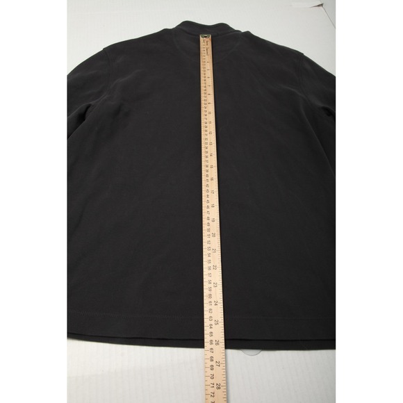Untuckit Quarter Zip Pullover Mens Medium Black Santangelo Long Sleeve Sweater - Picture 9 of 11